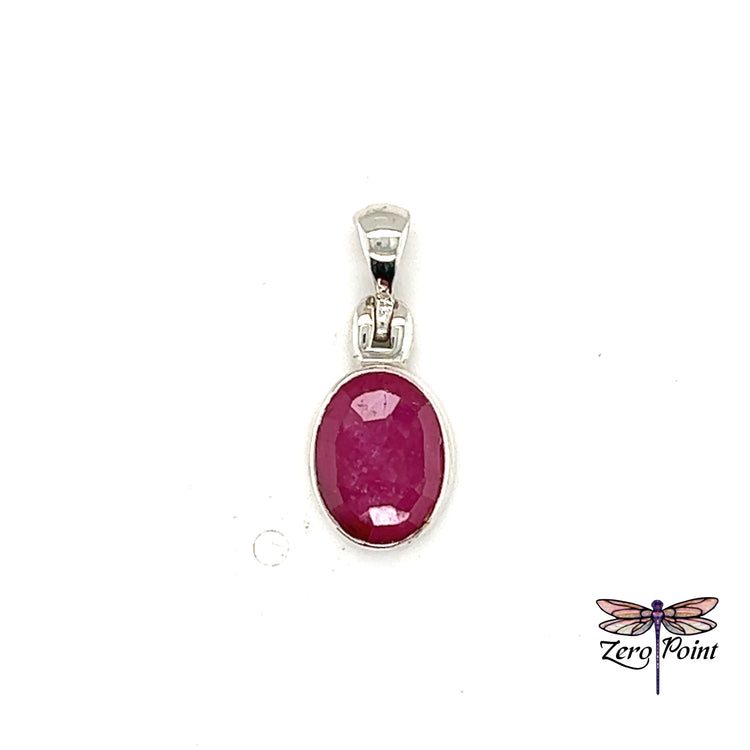 Faceted Ruby Pendant - Zero Point Crystals