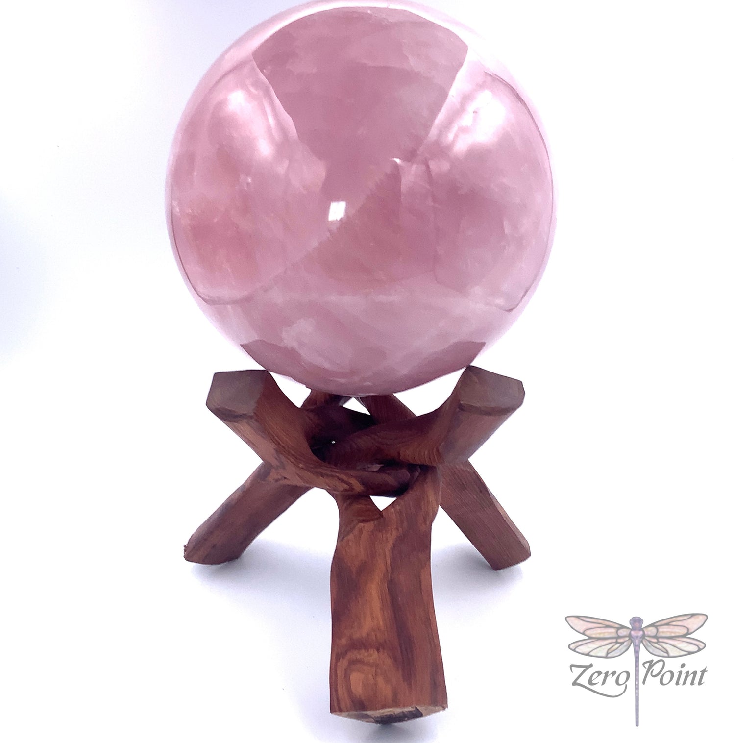 Rose Quartz Sphere 6" - Zero Point Crystals
