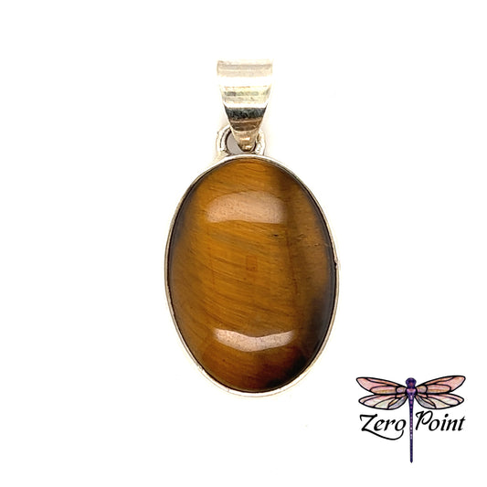 Tiger Eye Oval Pendant - Zero Point Crystals