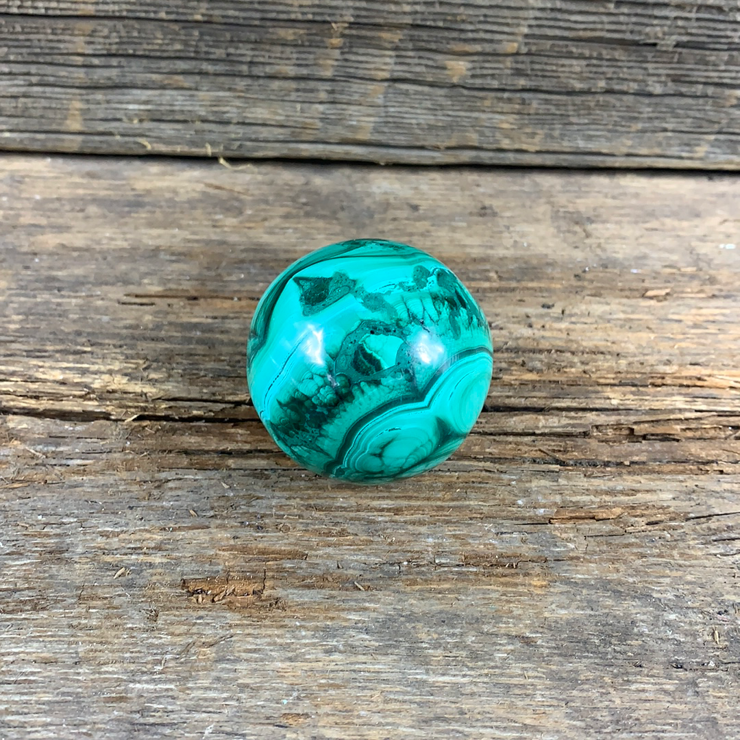 Malachite Sphere - Zero Point Crystals