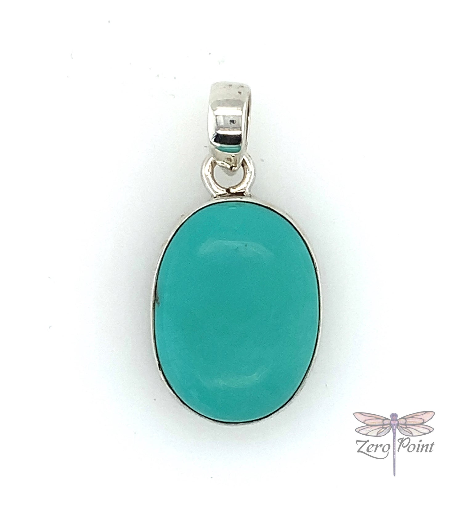 Turquoise Oval Pendant - Zero Point Crystals