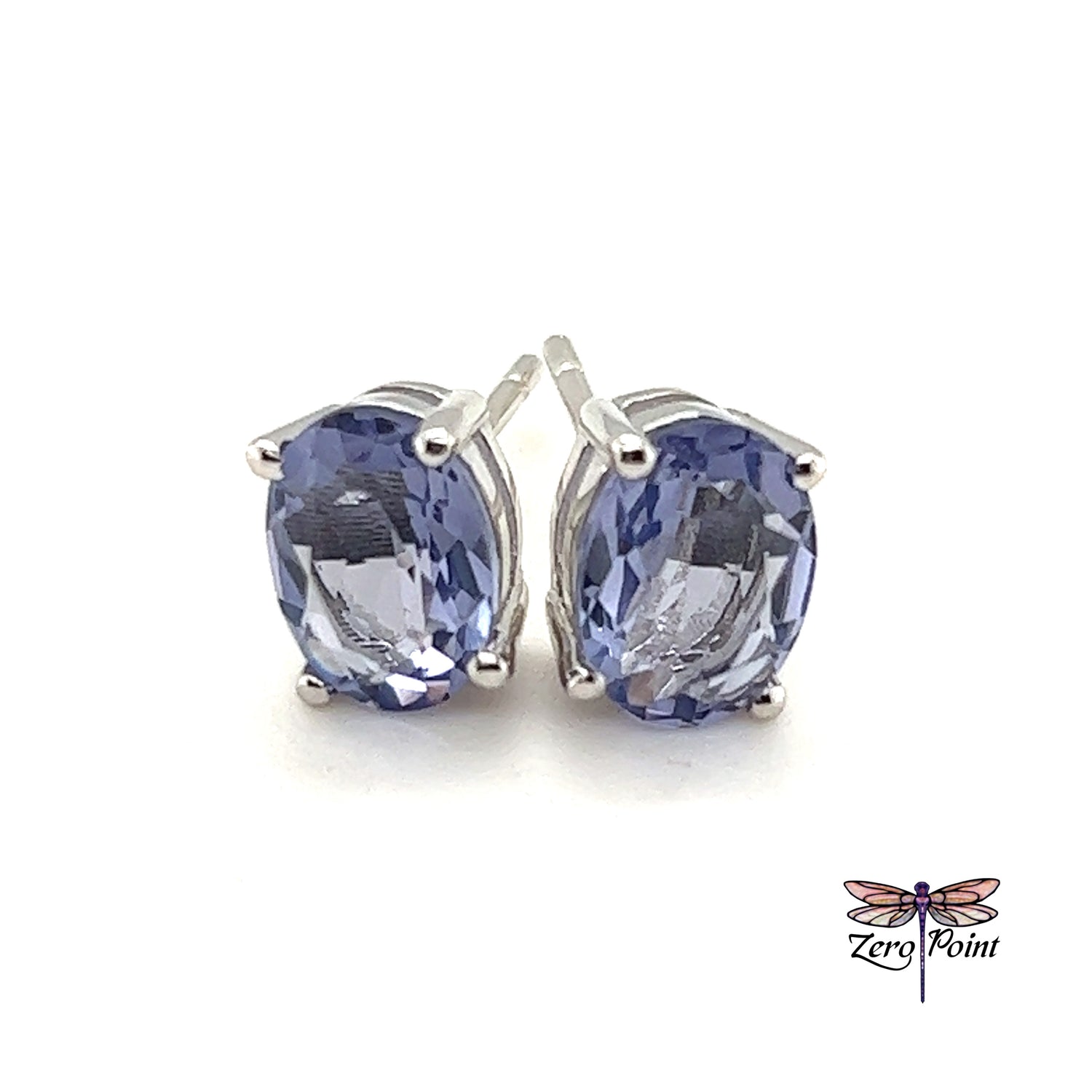 Helenite Oval Earrings 6x8 - Zero Point Crystals