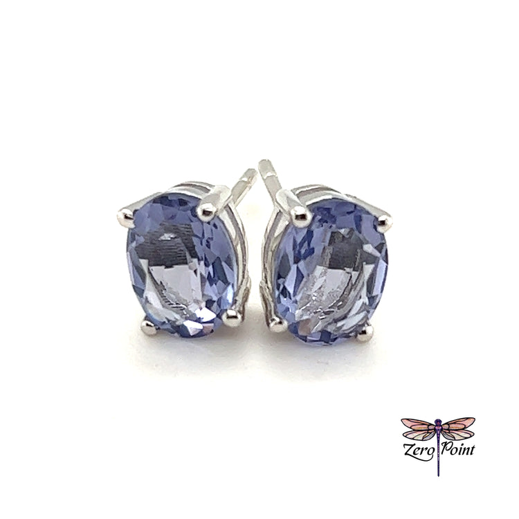 Helenite Oval Earrings 6x8 - Zero Point Crystals