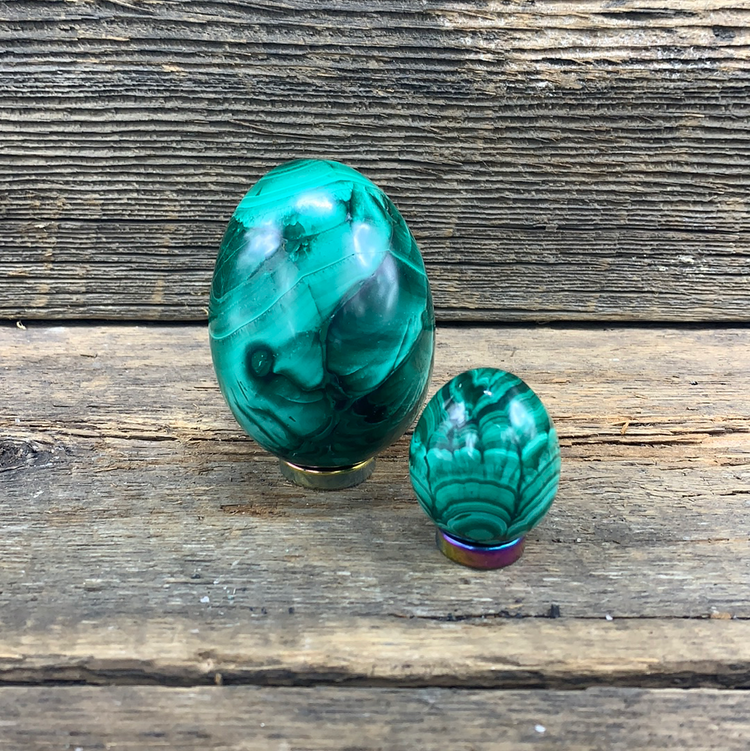 Malachite Egg - Zero Point Crystals