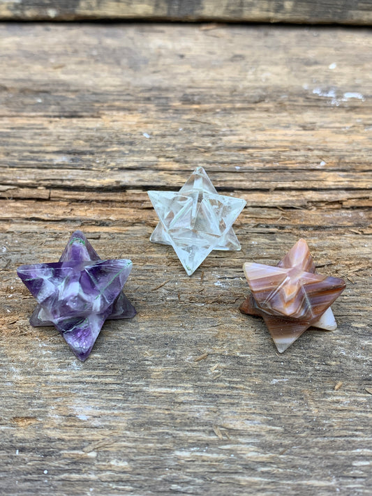 Natural Stone Merkaba 1" - Zero Point Crystals