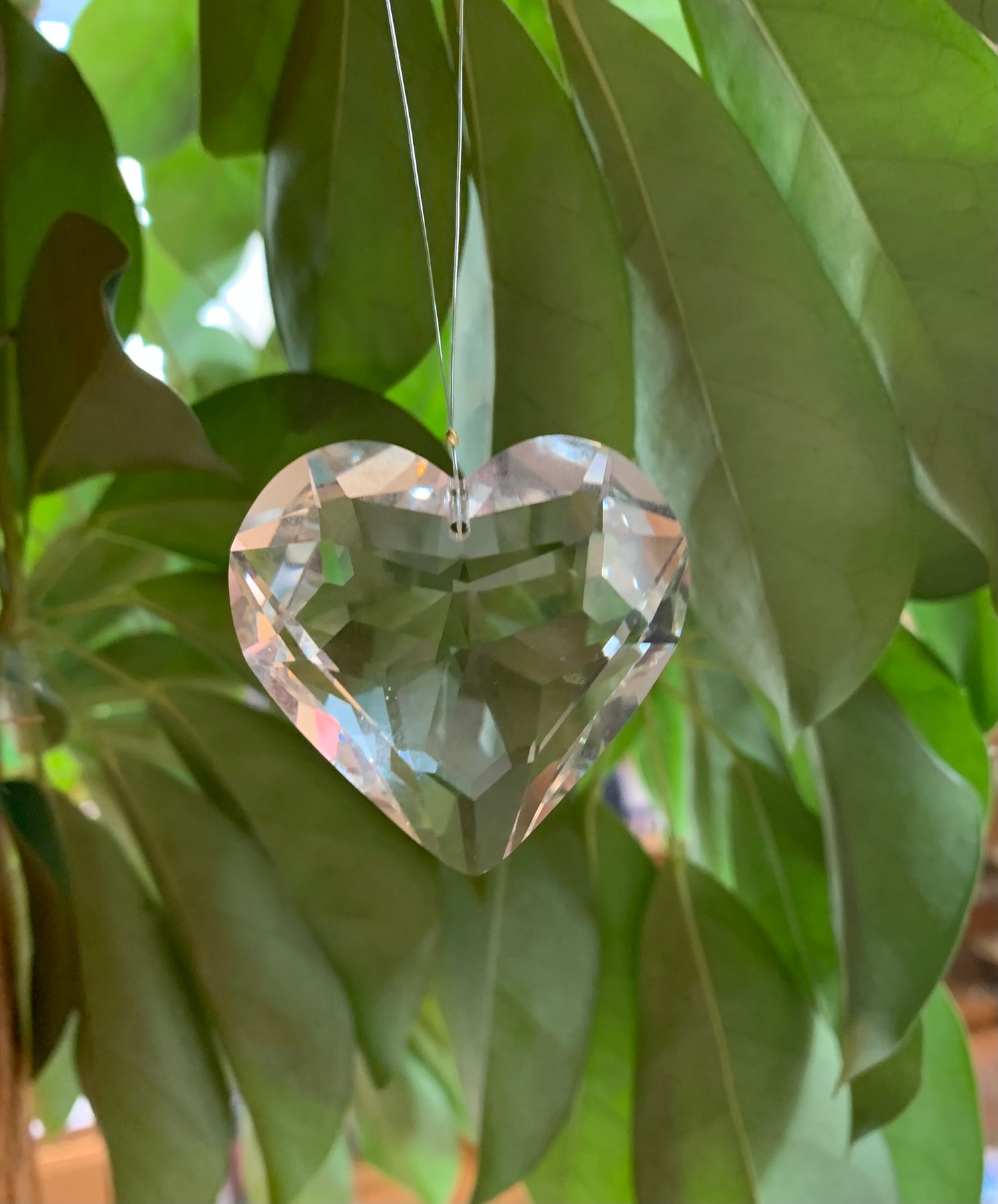 Puff Heart Egyptian Crystal Suncatcher - Zero Point Crystals